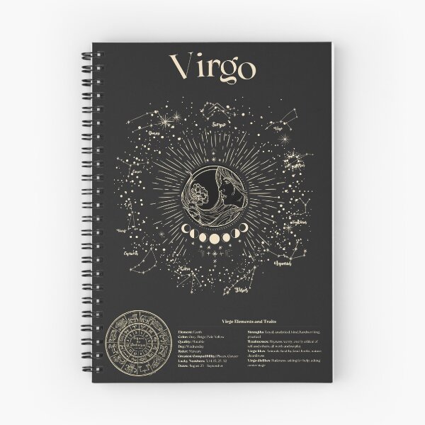 Aperçu de l'œuvre Vierge Zodiac Constellation Art Print Vintage Horoscope Sign Wall Poster créée et vendue par OakTreeDesign.