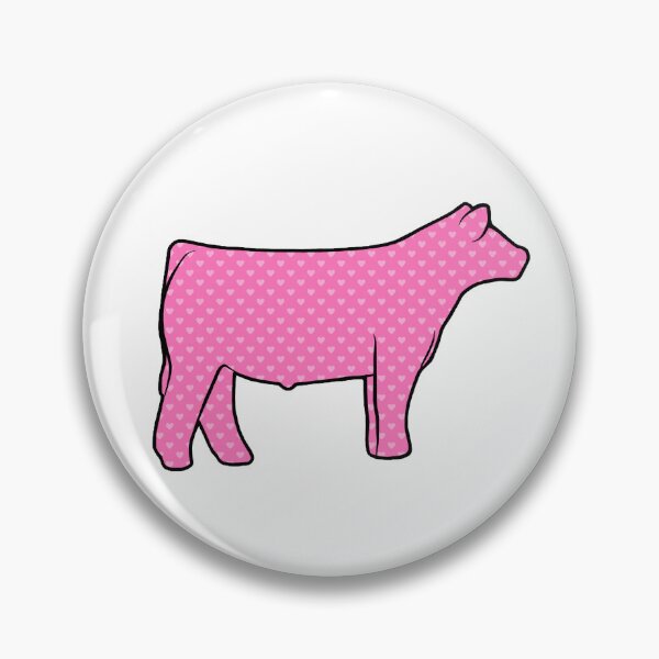 Item preview, Pink Hearts Show Steer Silhouette  - NOT FOR RESALE WITHOUT PERMISSION designed and sold by l-oh.