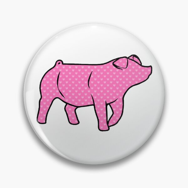 Item preview, Pink Hearts Pig Silhouette 1 - NOT FOR RESALE WITHOUT PERMISSION designed and sold by l-oh.