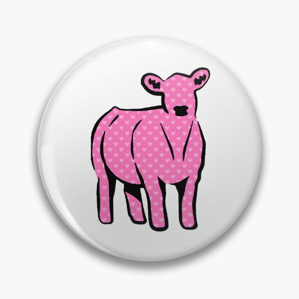 Item preview, Pink Hearts Cow Silhouette  - NOT FOR RESALE WITHOUT PERMISSION designed and sold by l-oh.