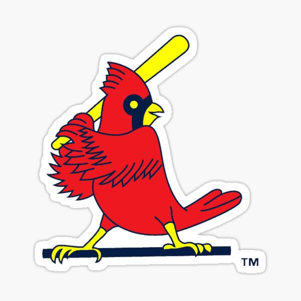 Play Ball! Cardinals Baseball Mascot Red Bird - Saint Louis Cardinals -  Sticker