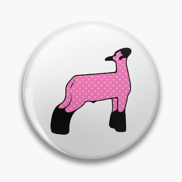 Item preview, Pink Hearts Market Wether Lamb Silhouette 1 - NOT FOR RESALE WITHOUT PERMISSION designed and sold by l-oh.
