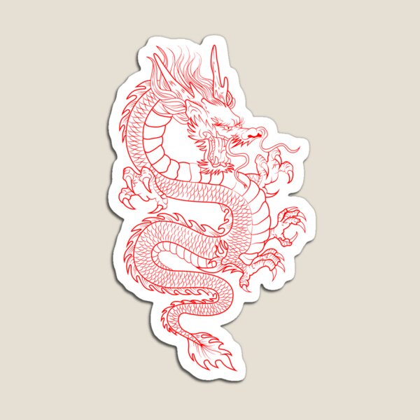 Item preview, Dragón asiático rojo designed and sold by VITYY.