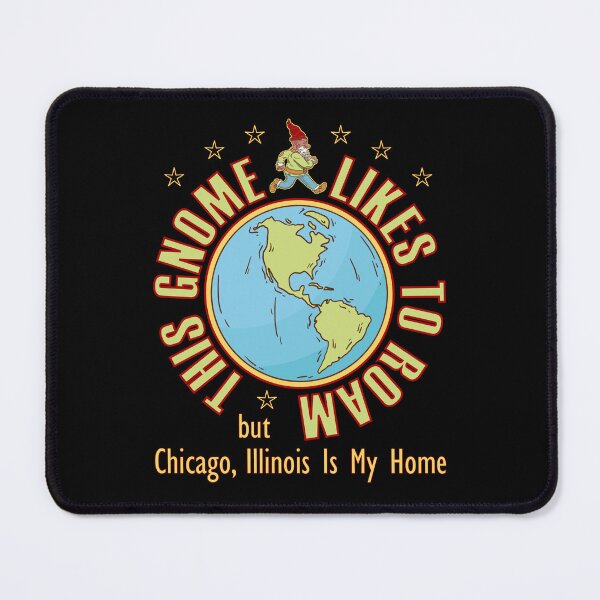 Item preview, Chicago Illinois Traveler Gnome Likes to Roam Bearded Cool Hippy Gnome designed and sold by artfulnotebook.