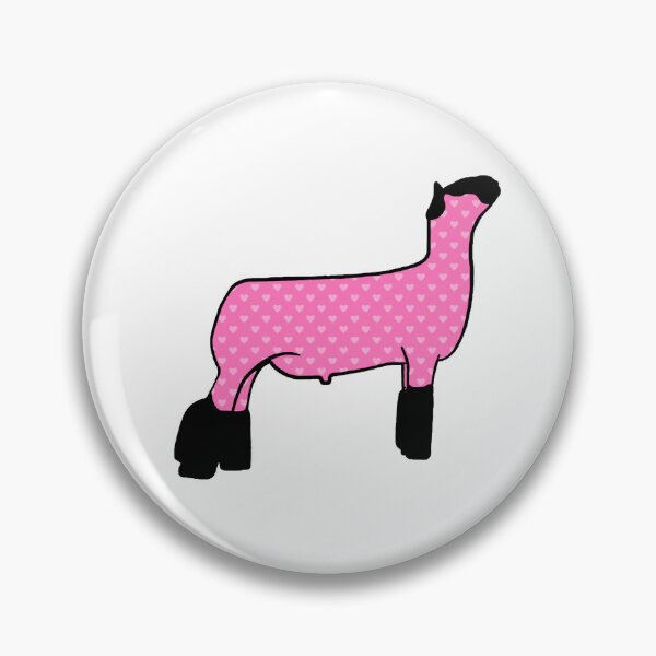 Item preview, Pink Hearts Market Wether Lamb Silhouette 2 - NOT FOR RESALE WITHOUT PERMISSION designed and sold by l-oh.