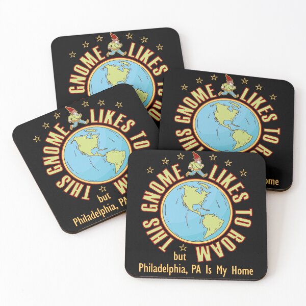 Item preview, Philadelphia PA Traveler Gnome Likes to Roam Bearded Cool Hippy Gnome designed and sold by artfulnotebook.