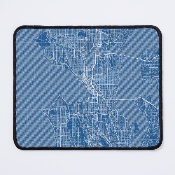 Item preview, Seattle City Map of Washington State, USA - Blueprint designed and sold by deMAP.
