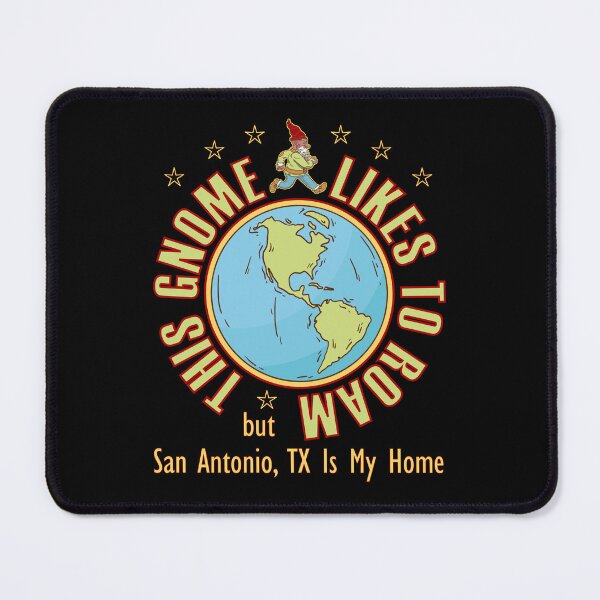 Item preview, San Antonio TX Traveler Gnome Likes to Roam Bearded Cool Hippy Gnome designed and sold by artfulnotebook.