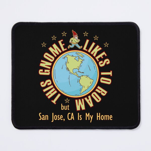 Item preview, San Jose CA Traveler Gnome Likes to Roam Bearded Cool Hippy Gnome designed and sold by artfulnotebook.