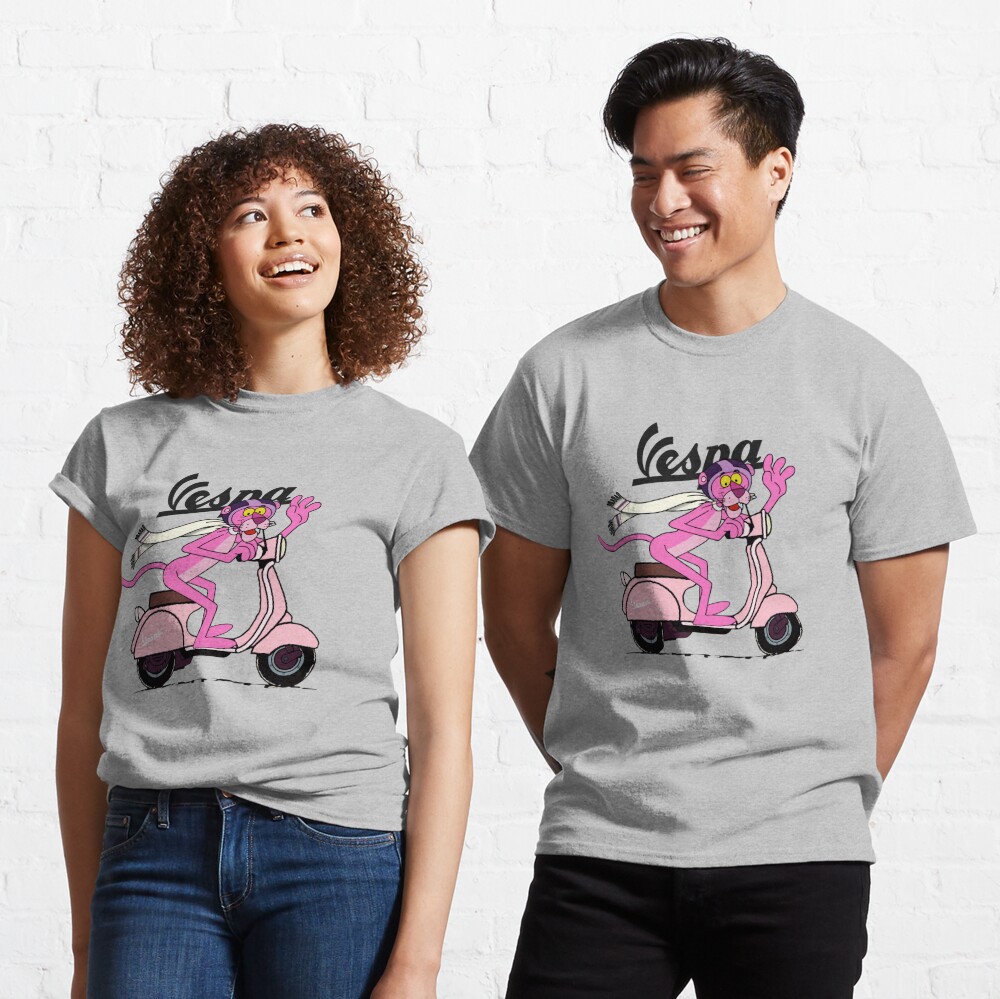Discover Camiseta La Pantera Rosa Conducir Vespa para Hombre Mujer