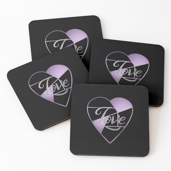 Item preview, Metallic Love (Purple on Black) designed and sold by PawsitiveMum.