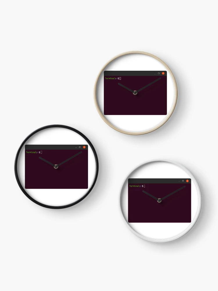 Thumbnail 3 of 4, Clock, Linux Terminal - Mac Terminal - Windows Command Line designed and sold by Mechashadow.