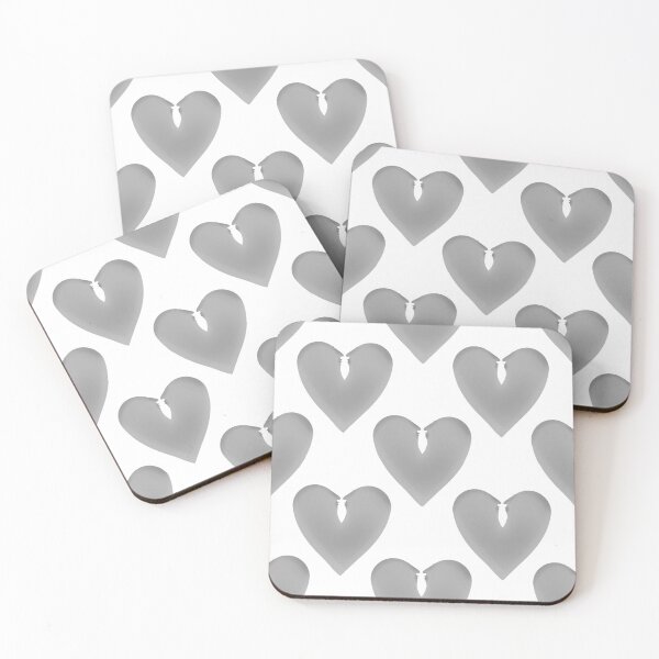 Item preview, Silver Two Halves Love Heart Pattern designed and sold by Artistestella.