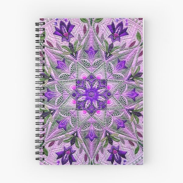Item preview,  Quilt, quilt pattern, floral quilt, Japanese quilt, quilted blanket, purple pink green designed and sold by Nostrathomas66.