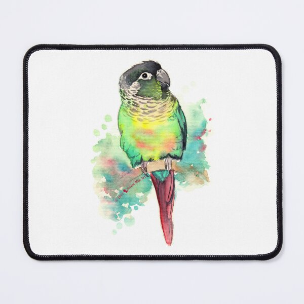 Item preview, Green Cheek Conure in Watercolor designed and sold by sylvanmist.