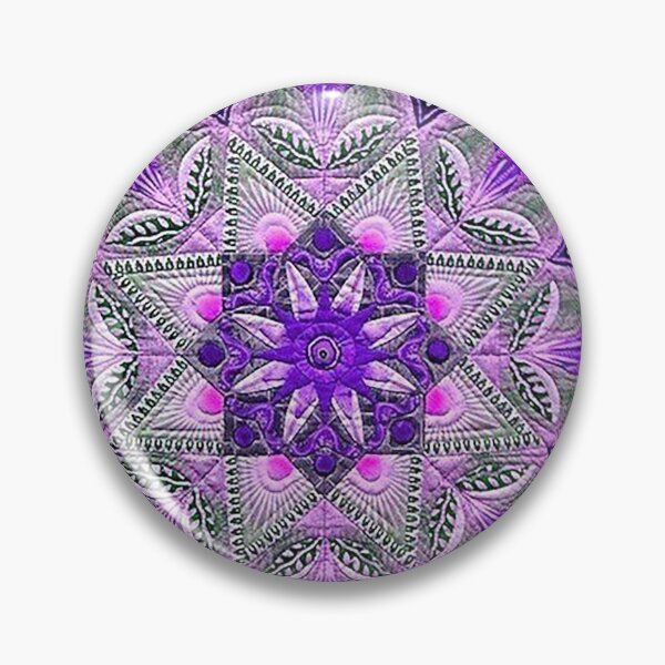 Item preview,  Quilt, quilt pattern, floral quilt, Japanese quilt, quilted blanket, purple pink green designed and sold by Nostrathomas66.