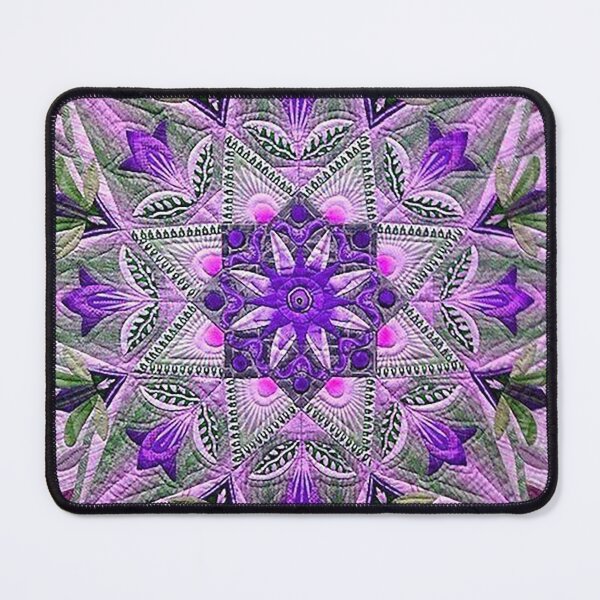 Item preview,  Quilt, quilt pattern, floral quilt, Japanese quilt, quilted blanket, purple pink green designed and sold by Nostrathomas66.