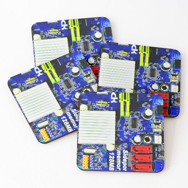 Item preview, Computer Circuit Board with Colorful Chips and Connectors  designed and sold by RyanCaudell.