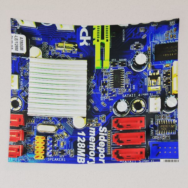 Item preview, Computer Circuit Board with Colorful Chips and Connectors  designed and sold by RyanCaudell.