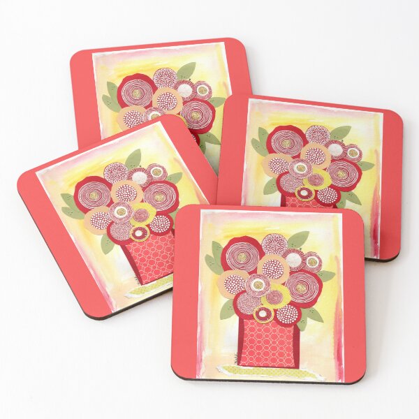Item preview, Red and yellow flowers designed and sold by Mahli's  Artful Whimsy.