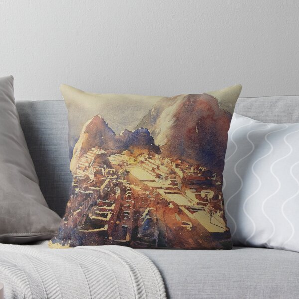 Item preview, Watercolor painting of Machu Picchu Incan ruins- Peru designed and sold by rfoxphoto.