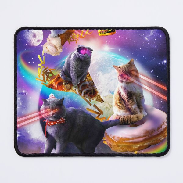 Item preview, Galaxy Laser Space Cat On Burger Pizza Donut Ice Cream designed and sold by SkylerJHill.