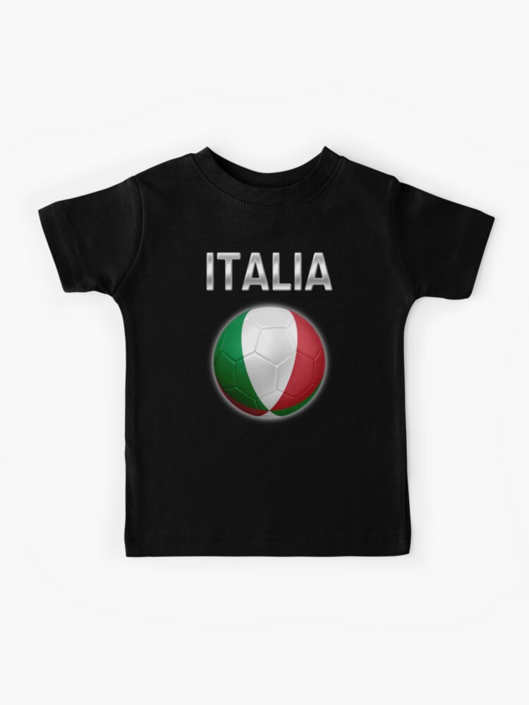 Italia - Italian Flag - Football or Soccer Ball & Text 2 | Kids T-Shirt