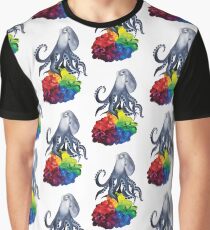 Rainbow Octopus Graphic T-Shirt