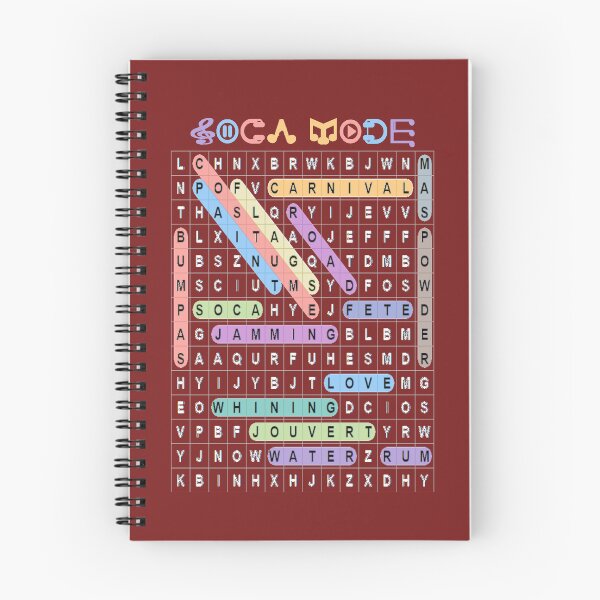 Item preview, Caribbean Festival Word Search Puzzle - Black and White Print designed and sold by Soca-Mode.