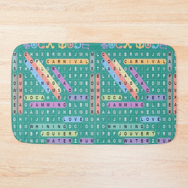 Item preview, Caribbean Festival Word Search Puzzle - Black and White Print designed and sold by Soca-Mode.