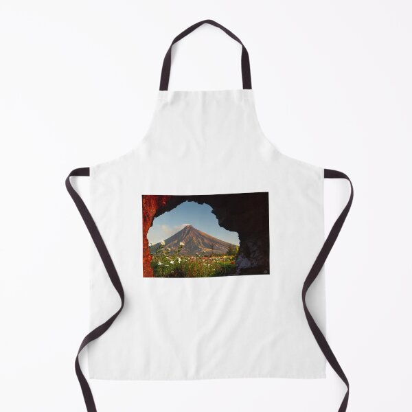 Item preview, Mayon Volcano with wood whole framed and flower blossoms designed and sold by Pabalonshop.