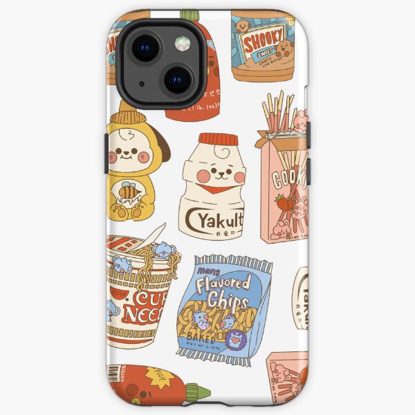 Cute Bangtan Baby Food Art Aesthetic Full Piece iPhone Tough Case
