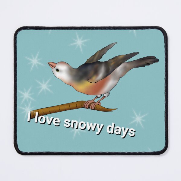 Item preview, Enjoying the snow- Snow Bunting on a branch designed and sold by Midnightviera.