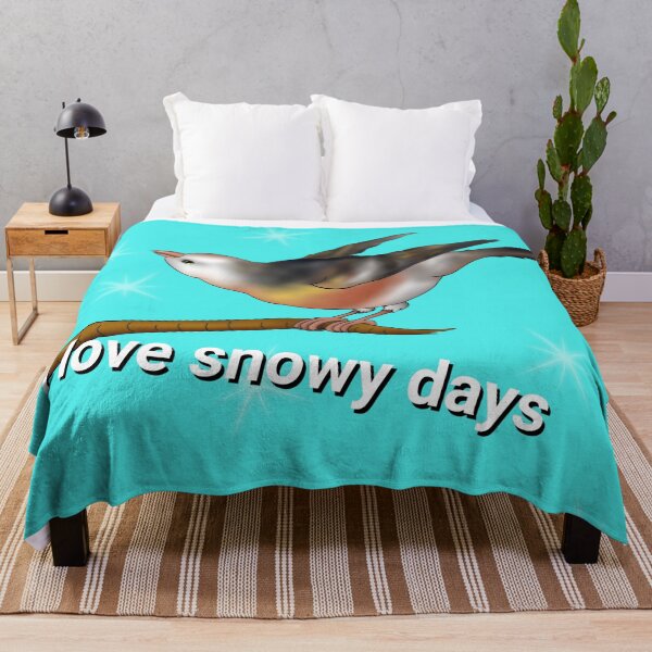 Item preview, Enjoying the snow- Snow Bunting on a branch designed and sold by Midnightviera.