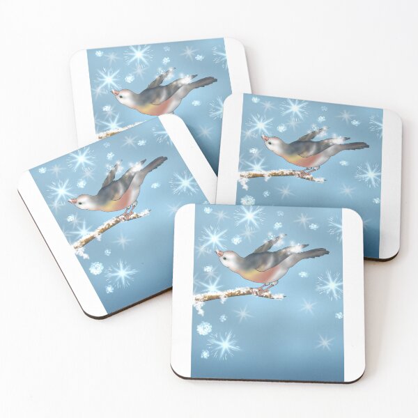 Item preview, Enjoying Winter- Snow Bunting on a branch designed and sold by Midnightviera.