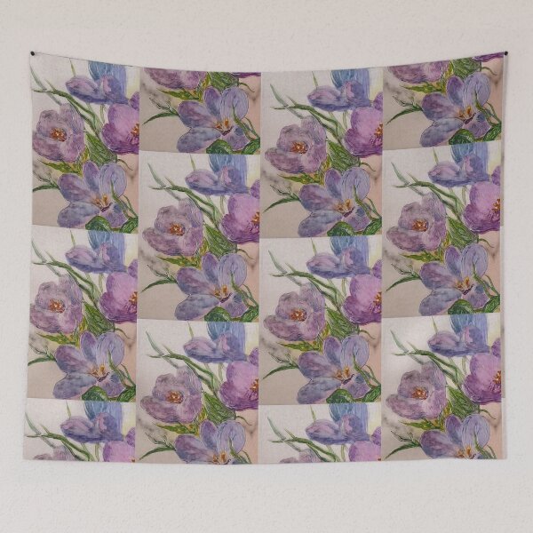 Item preview, Lavender and Blue Flowers designed and sold by EloiseArt.