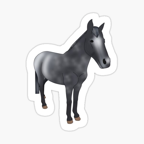 Aperçu de l'œuvre Mini cheval gris tacheté créée et vendue par Bridgethendy.
