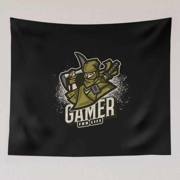 Item preview, Gamer for Life with Hooded Assassin designed and sold by PRIVARSHU.