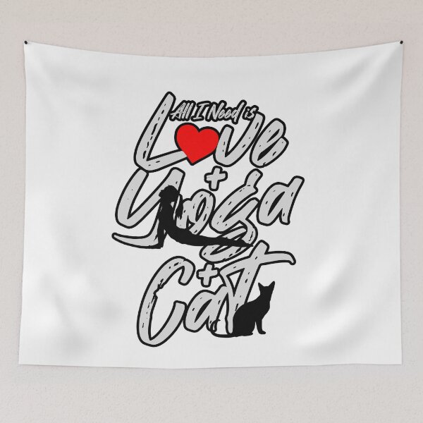Item preview, Cat Owners Gear - All I need is Love Yoga and a Cat designed and sold by CattlettArt.