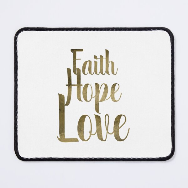 Item preview, Faith Hope Love- gold letters designed and sold by Inktown.