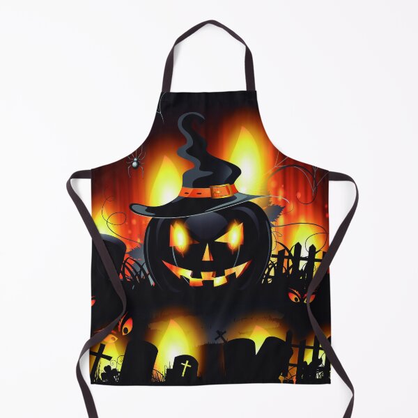 Item preview, Pumpkin head halloween art in cemetery designed and sold by StudioArtSP.