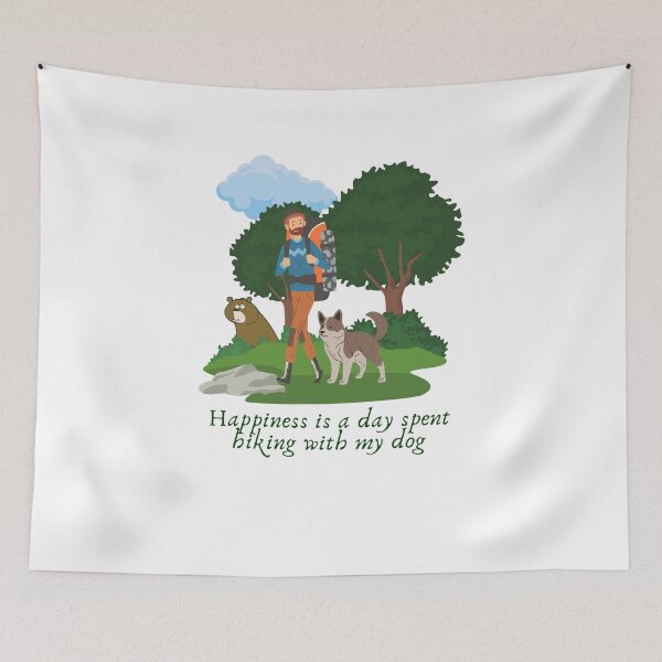 Item preview, Happiness Is A Day Spent Hiking With My Dog designed and sold by Ildar012.