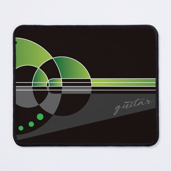 Item preview, green geometric guitar designed and sold by xavoblues.