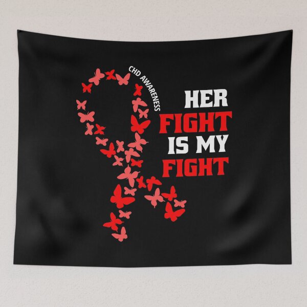 Item preview, CHD Awareness, Wear Red Her Fight Is My Fight Red Ribbon print designed and sold by Merchking1.