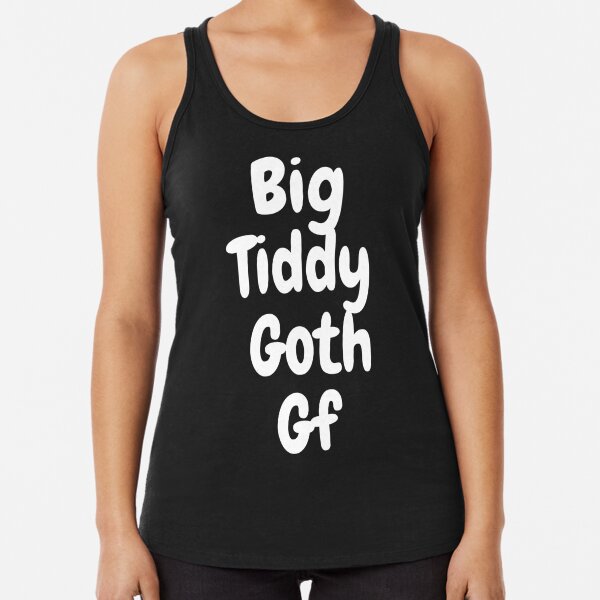 Big titty goth girlfriend text design sexy crop top girl's