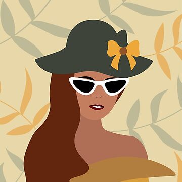 Artwork thumbnail, Beautiful Woman in Yellow Dress – Art Print Illustration by FoxyCreativeLtd