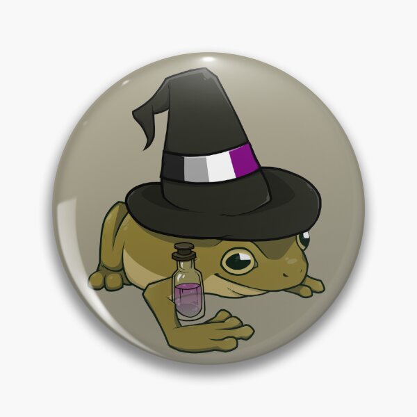 Item preview, Asexual Pride Witch Frog designed and sold by saltuurn.