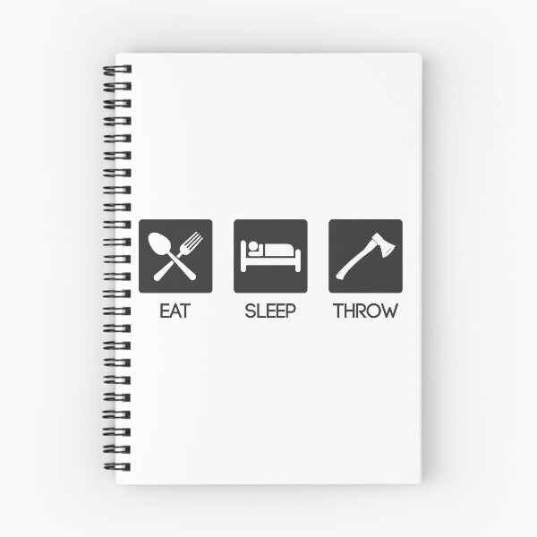 Item preview, Eat Sleep Throw (black print) designed and sold by Scot Gotcher.