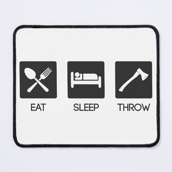 Item preview, Eat Sleep Throw (black print) designed and sold by Scot Gotcher.