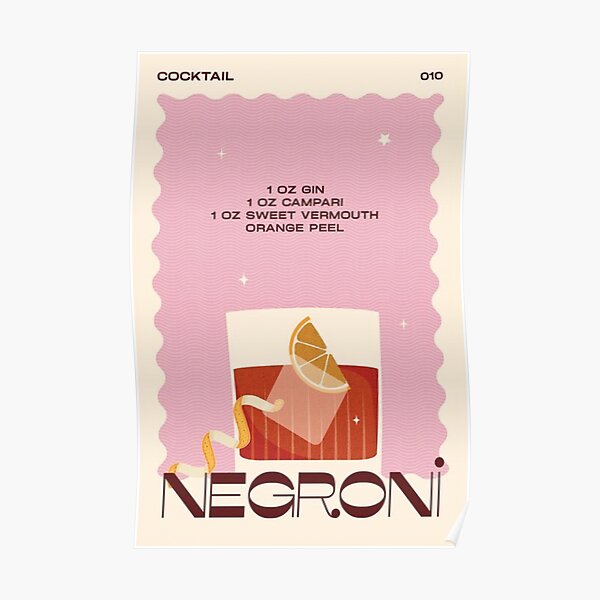 Der Negroni-Cocktail Poster